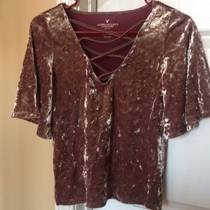 Velvet Criss Cross Shirt